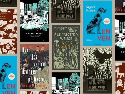 Collage med romaner om dyr